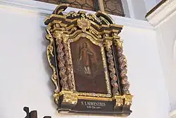 Tafelbild mit Darstellung des heiligen Laurentius