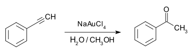 Hydrolyse von Phenylacetylen