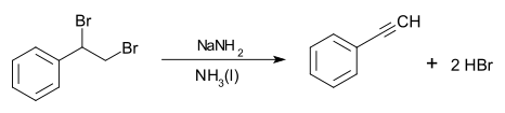 Synthese von Phenylacetylen