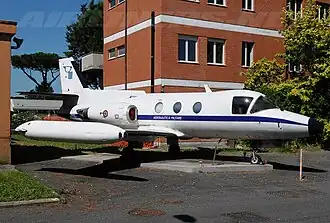 Eine in Ciampino ausgestellte Piaggio PD.808