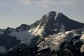 Das Breithorn von Norden, aufgenommen vom Schilthorn