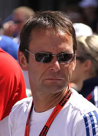 Pierre Houseaux als Nationaltrainer bei den ITU World Championship Series 2010 in Kitzbühel