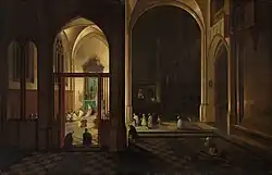 Abendmesse in einer gotischen Kirche