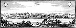 Pirna auf einem Stich von Matthäus Merian um 1650