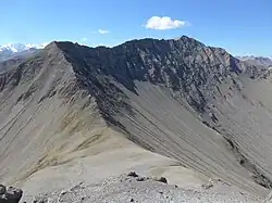 Piz Chaschauna (rechts) von Nordosten, links der Piz Trupchun, vorn die Fuorcla Trupchun.