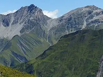 Faltschonhorn (rechts) mit Piz Aul