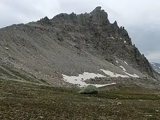 Piz Bardella, aufgenommen von Norden (unterhalb der Fuorcla digl Leget)