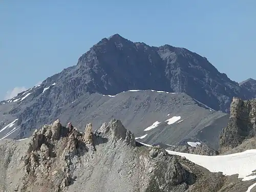 Blick über die Forcla dil Garpeder zum Piz Curvér.