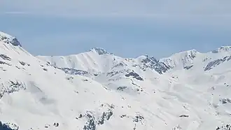 Piz Laviner, von Trotg (bei Parsonz) aus fotografiert