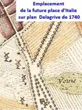 Le site vers 1750.