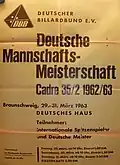 Plakat zur deutschen Meisterschaft 1963 in Braunschweig