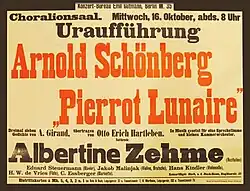 Plakat zu Pierrot Lunaire