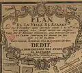 Kartusche auf einem Stadtplan von Rennes (1726)