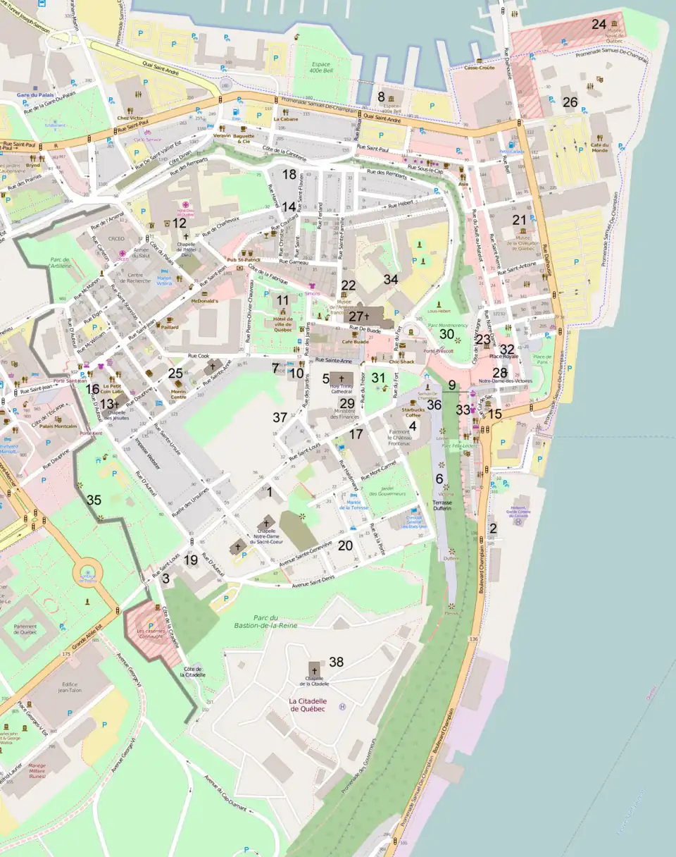 Karte von Vieux-Québec