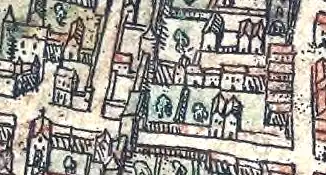 Die porte du Chaume in der Rue des Archives; links das Hôtel de Clisson.