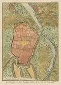 Stadtplan von Diyarbakır um 1750