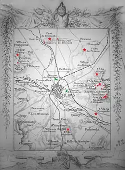 Plan der Werke um Reims