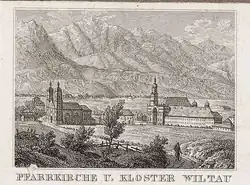 Pfarrkirche und Kloster Wiltau, 19.&nbsp;Jh.