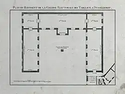 Plan des Gebäudes der kurfürstlichen Gemäldegalerie