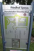 Plan des französischen Ehrenfriedhofes
