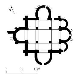 Grundriss des Oratoriums von Germigny-des-Prés