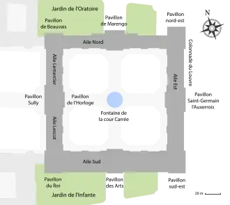 Plan der Cour Carrée