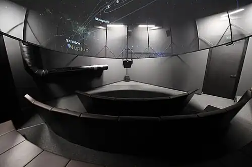 Geneigte und perforierte Projektionskuppel