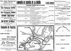Netzplan La Coruña um 1910
