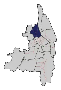Lage des Planungsraums Oberhausen in Augsburg