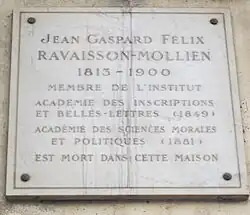 Plakette an Nr. 11: Félix Ravaisson.