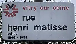 Rue Henri Matisse, Vitry-sur-Seine
