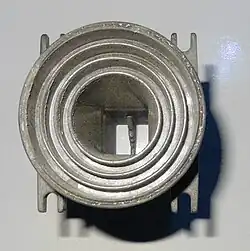 Rillenhornstrahler mit integrierter zirkularer Polarisationsweiche, Kathrein UAS&nbsp;52 (TV-SAT 1987)