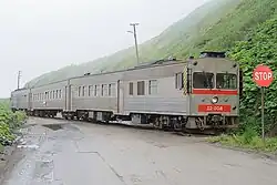 Schmalspur-Triebzug Д2 bei Poljakowo