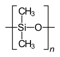 Struktur von Polydimethylsiloxan