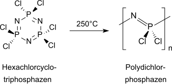 Polydichlorphosphazen aus Hexachlorcyclotriphosphazen