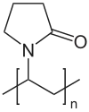 Strukturformel von Polyvinylpyrrolidon