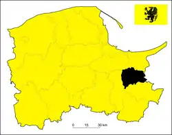 Lage des Powiat Malborski