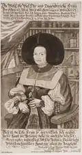 Dorothea Buchner geb. Bosch (1608–1684), Ehefrau Friedrichs (II.) Buchner, Porträt von Andreas Paul Multz