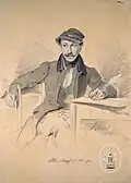 Peter Schöpf, Zeichnung von Leopold Pollak (1835)