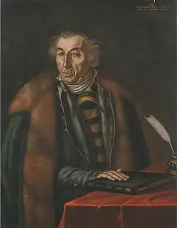 Bartholomäus Not in fellgefütterter Schaube (1709)