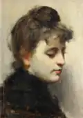 Porträt der Schwester Albertina, 1888