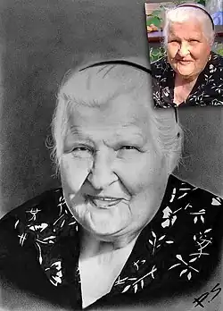 Porträt in Trockenpinseltechnik nach Fotovorlage