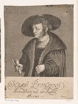 Conrad Pfinzing, 1381 Reichsschultheiß