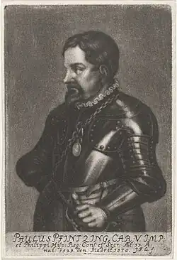 Paul Pfinzing (1523–1570), Rat von Karl&nbsp;V. und Philipp II.