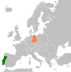 Lage der DDR und Portugal