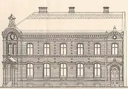 Vorderseite Postgebäude (Ansicht von der Langestraße)