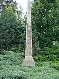 Kur­sächsische Post­meilen­säule (Ganz­meilen­säule) in Alt­zella bei Nossen, Sachsen