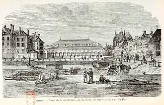 Der Hafen im Zentrum von Troyes – etwa 1860