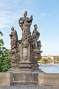 Skulpturengruppe der hl. Barbara, der hl. Margarethe und der hl. Elisabeth auf der Karlsbrücke