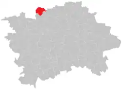 Lage der Katastralgemeinde Suchdol in Prag